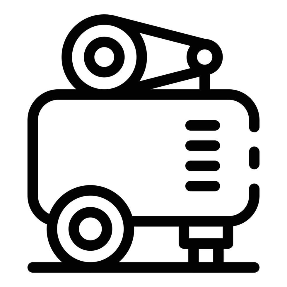 Air compressor unit icon, outline style vector