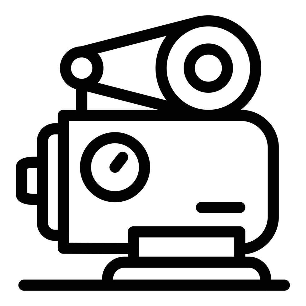 Air compressor icon, outline style vector