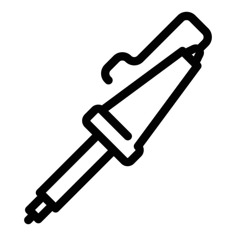 Cable soldering icon, outline style vector