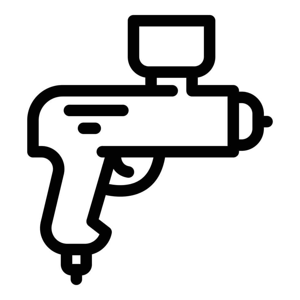 Pneumatic air gun icon, outline style vector