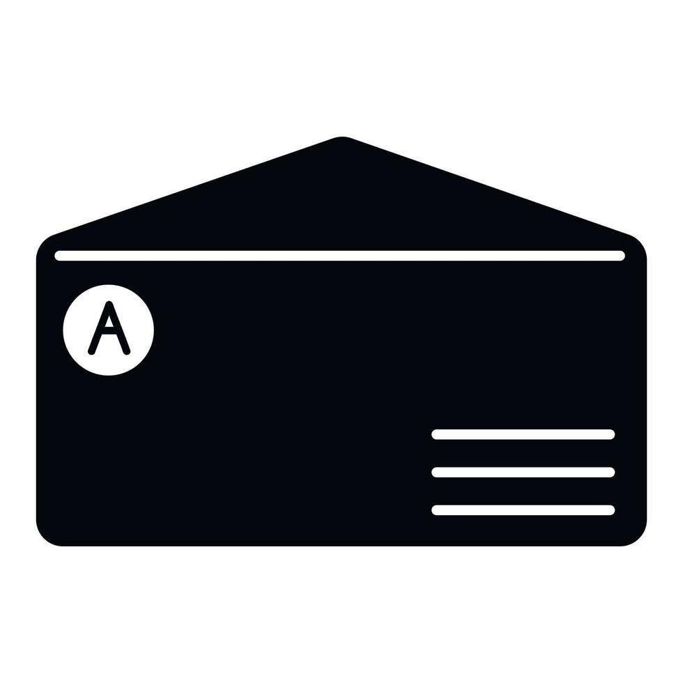 Brand envelope icon, simple style vector