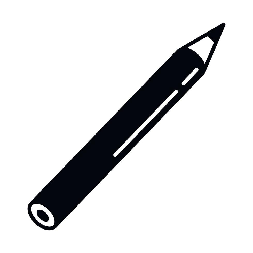 Pencil icon, simple style vector