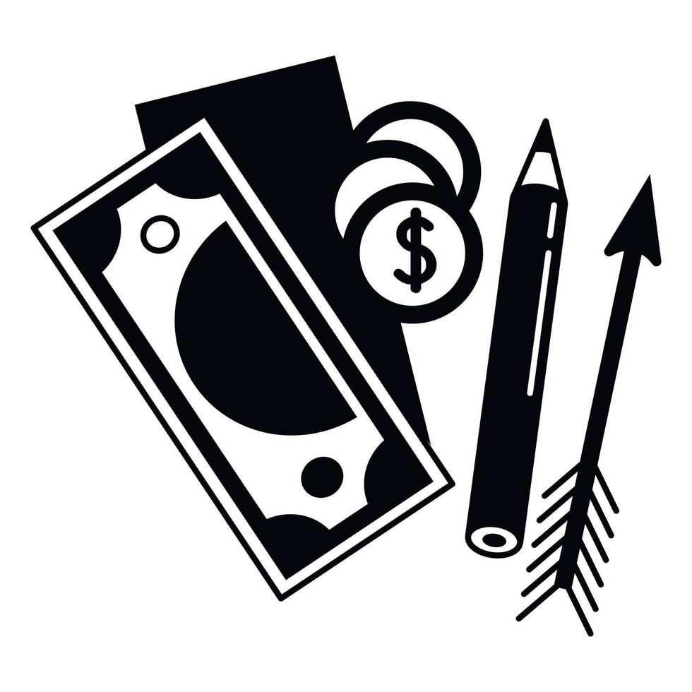 Brand money tool icon, simple style vector