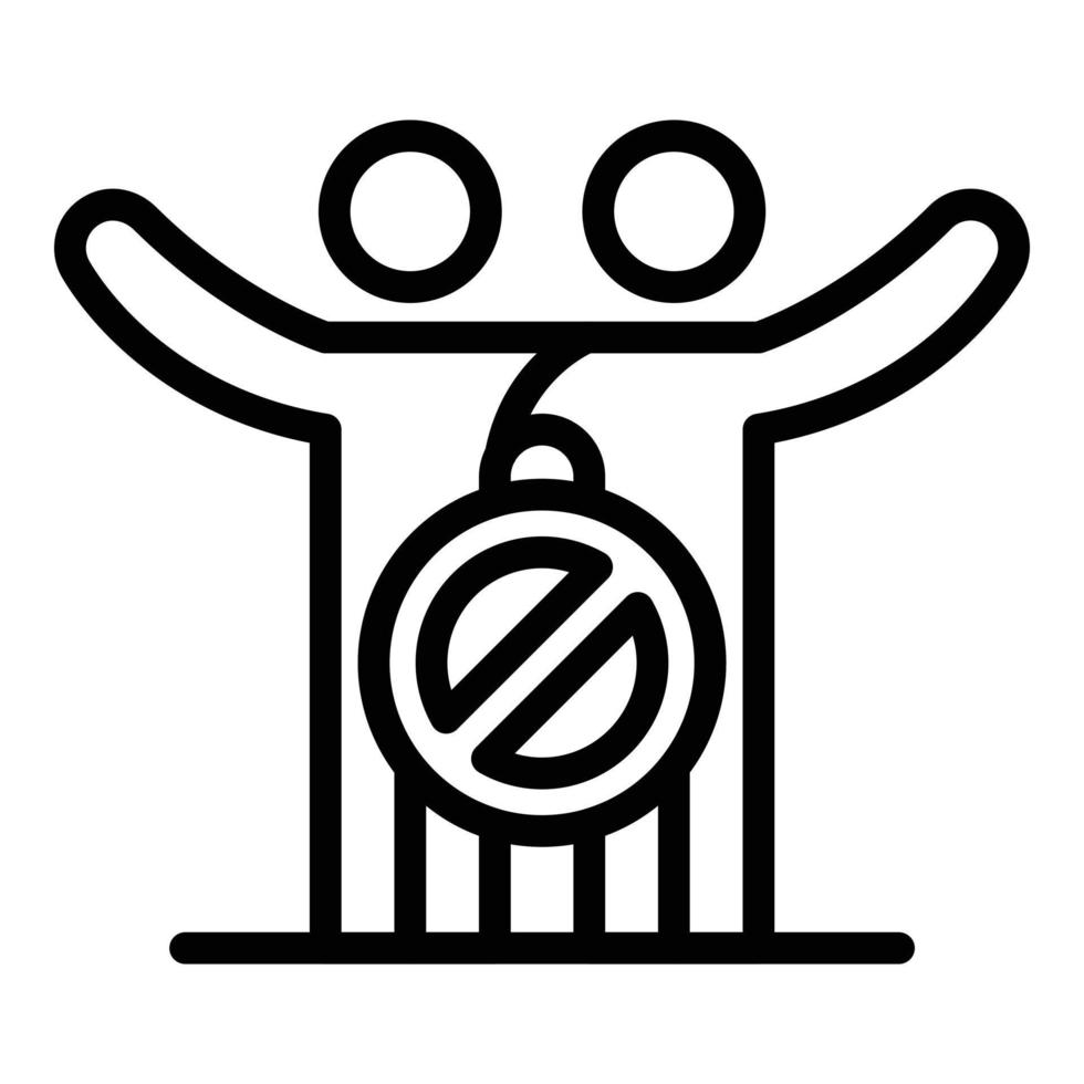 No hugs icon, outline style vector