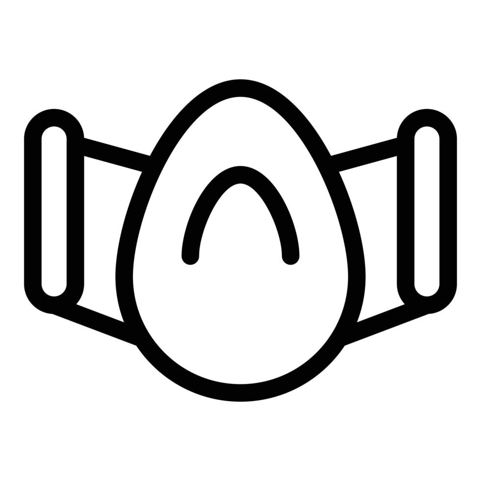 Face mask icon, outline style vector