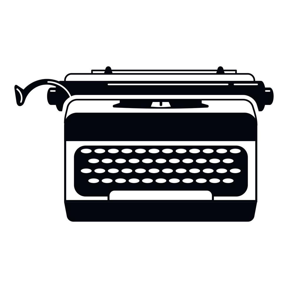 Office typewriter icon, simple style vector