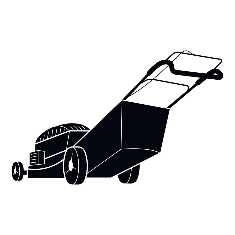 Garden lawn mower icon, simple style vector