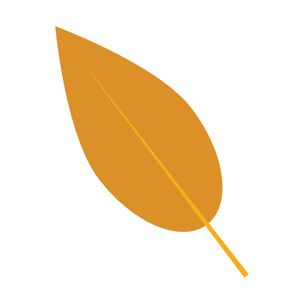 Willow autumn leaf icon, flat style vector