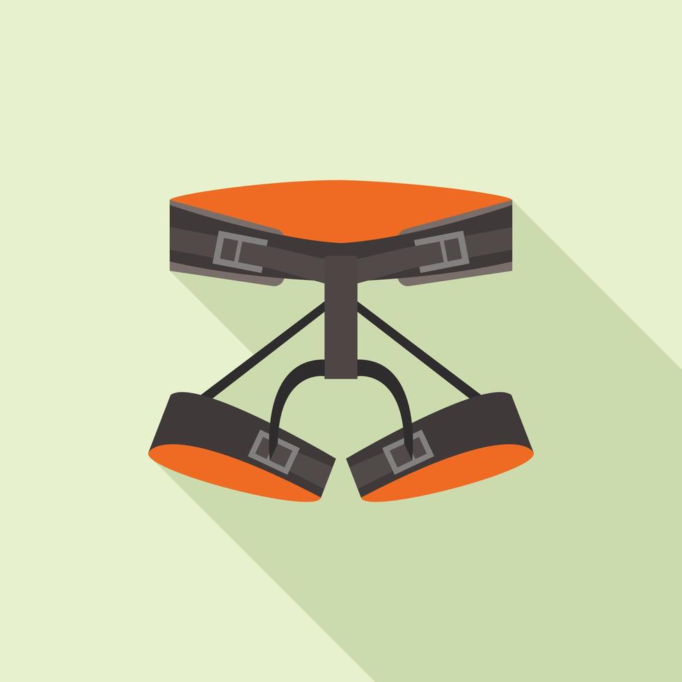 Belt hiking equipment icon, flat style vector