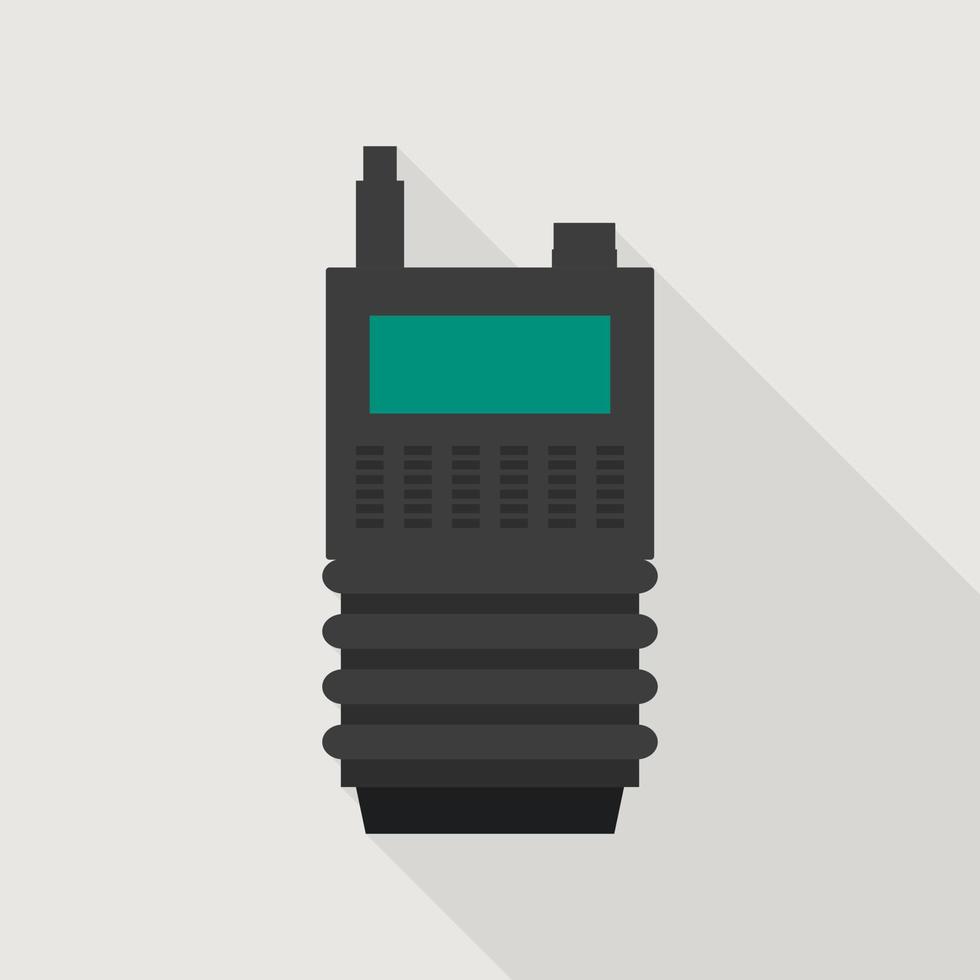 icono de walkie talkie, estilo plano vector