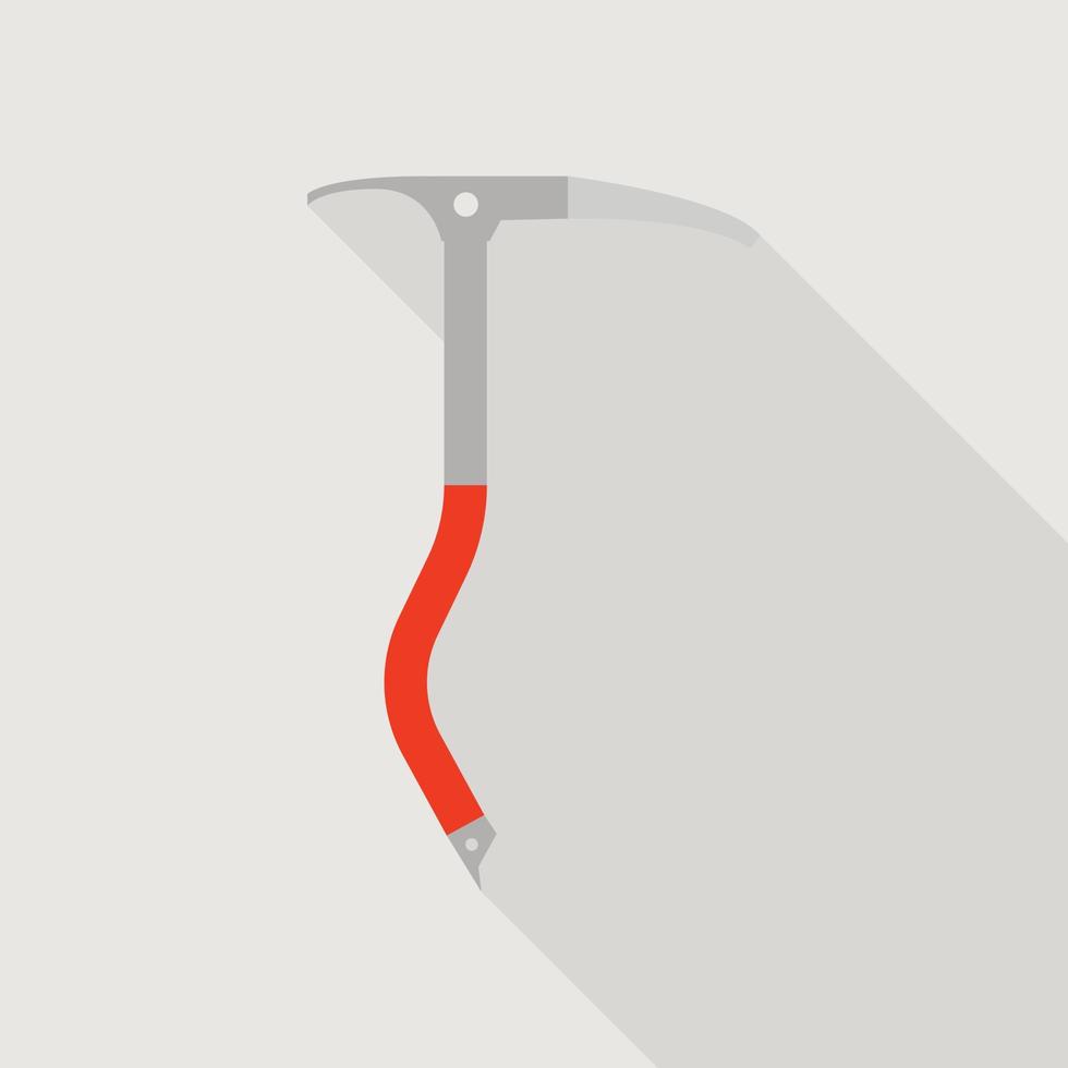 Ice axe icon, flat style vector