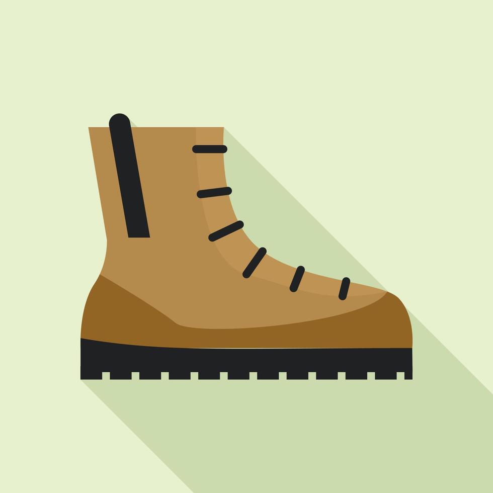 Hiking boot icon, flat style vector