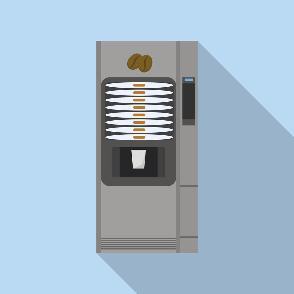 Coffee street machine icon, flat style vector