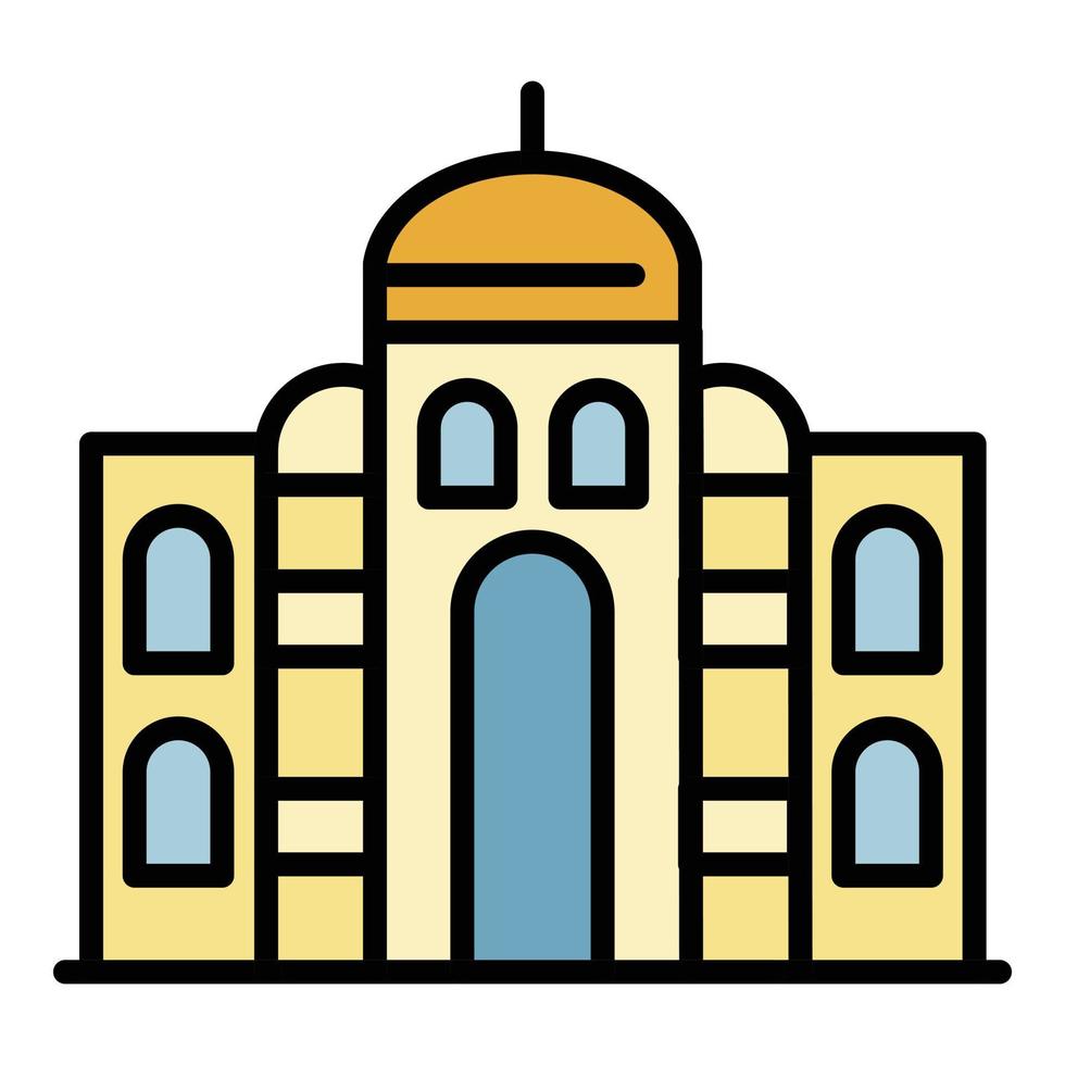 Islamic temple icon color outline vector