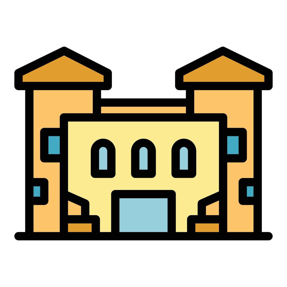 Old campus icon color outline vector