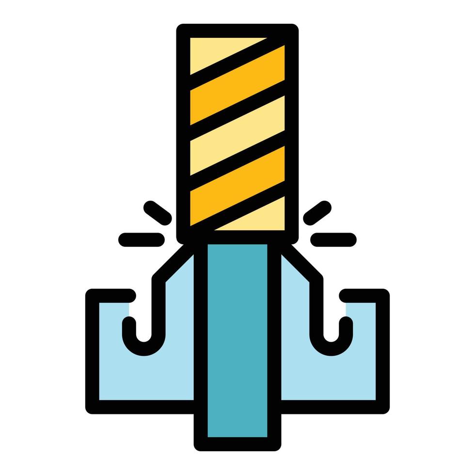 Plywood instrument icon color outline vector