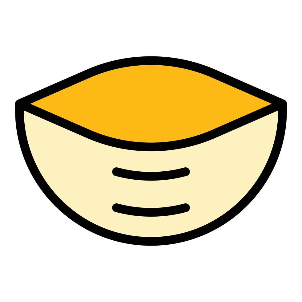 Homemade pita bread icon color outline vector