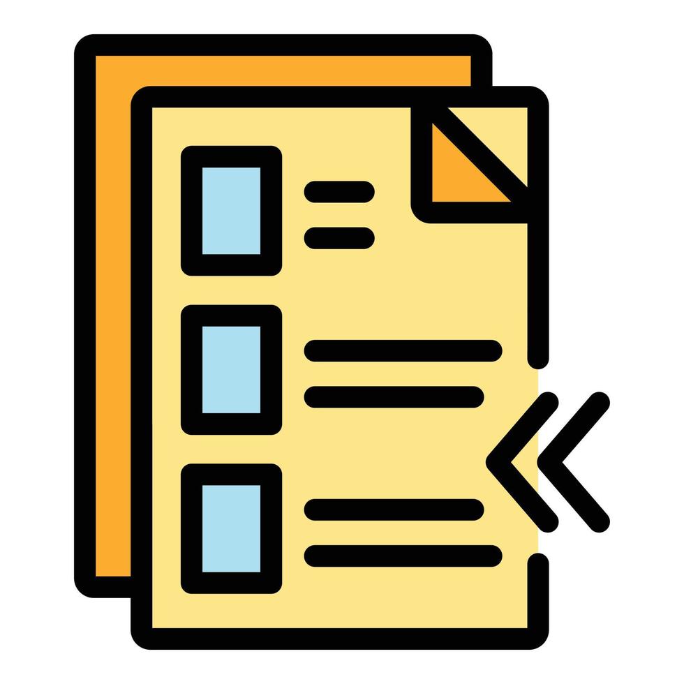 Digital form icon color outline vector