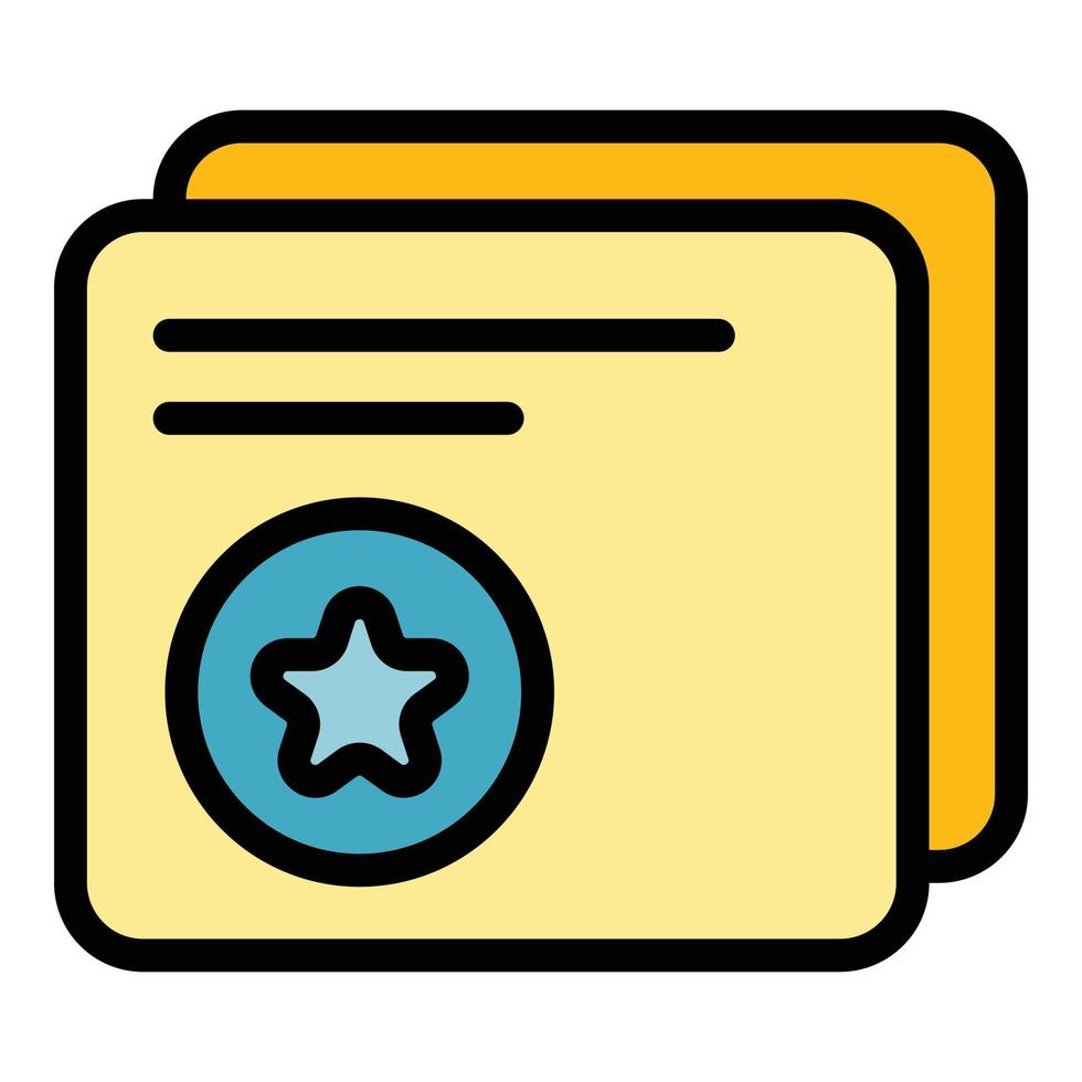 Frame interface icon color outline vector