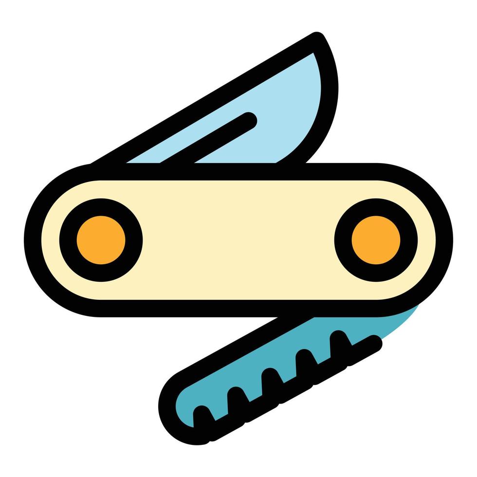 Multitool linear icon color outline vector