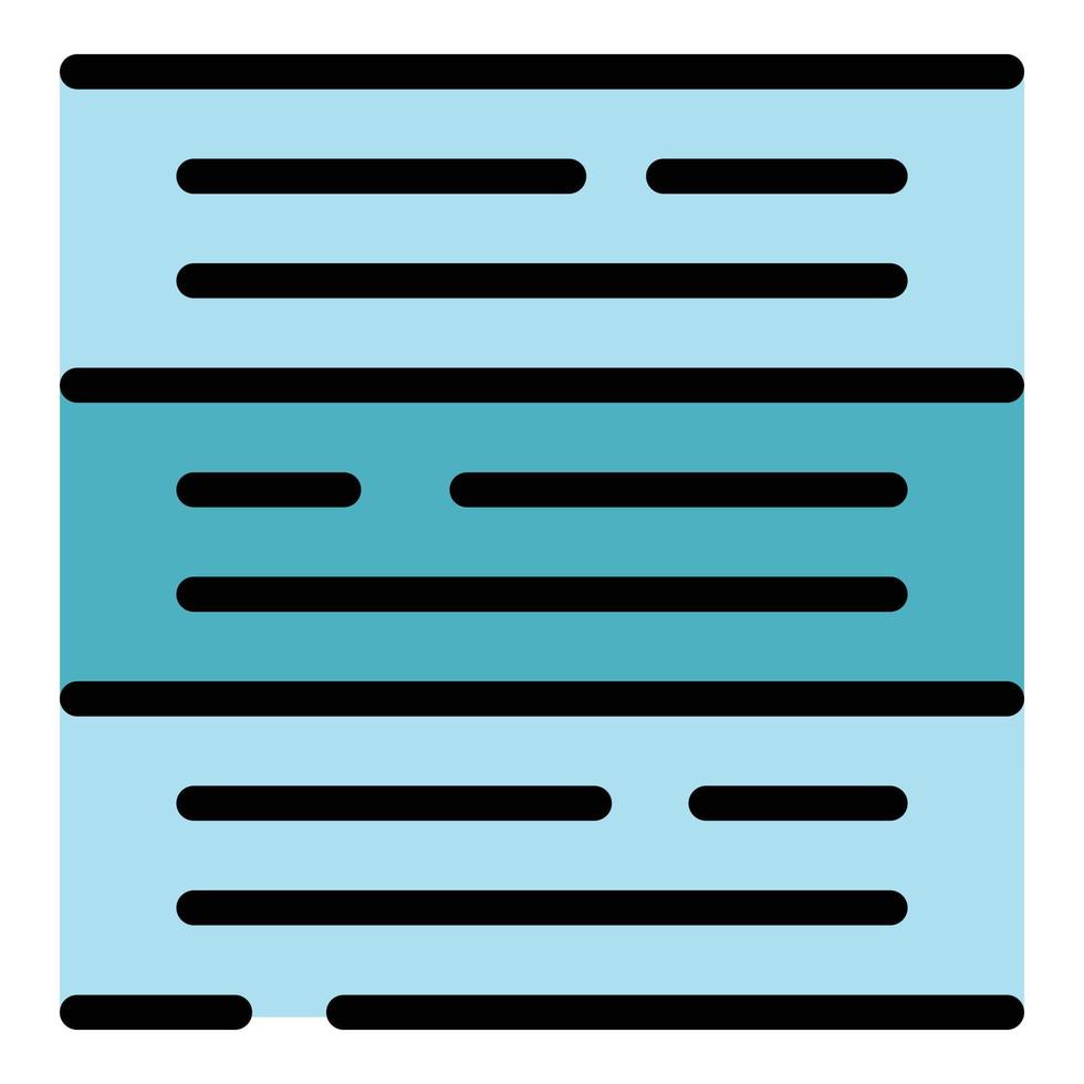 Electronic text icon color outline vector