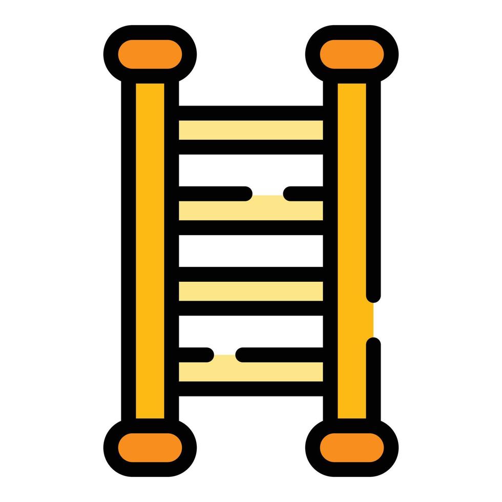 Fixed ladder icon color outline vector