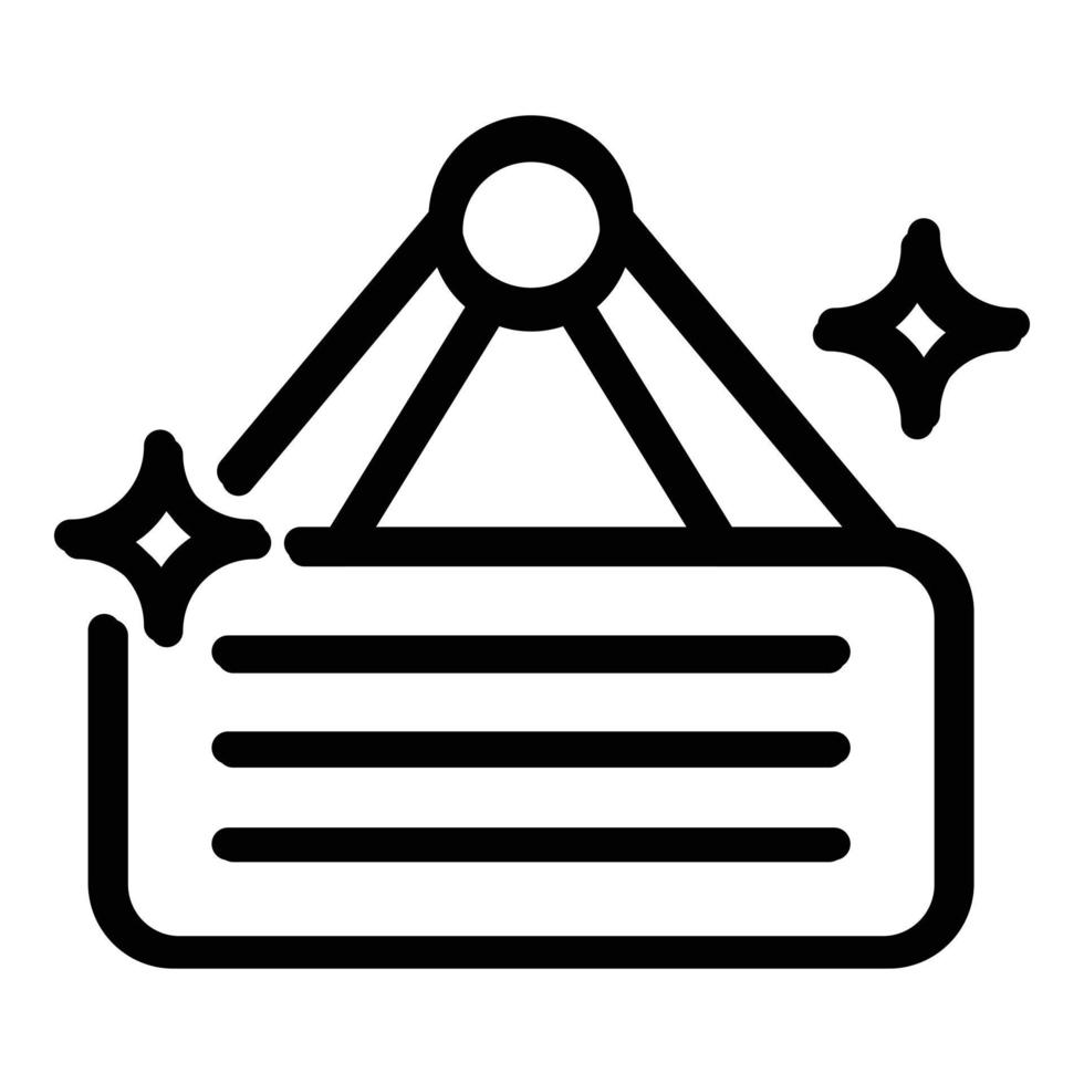 Shop board icon, outline style vector