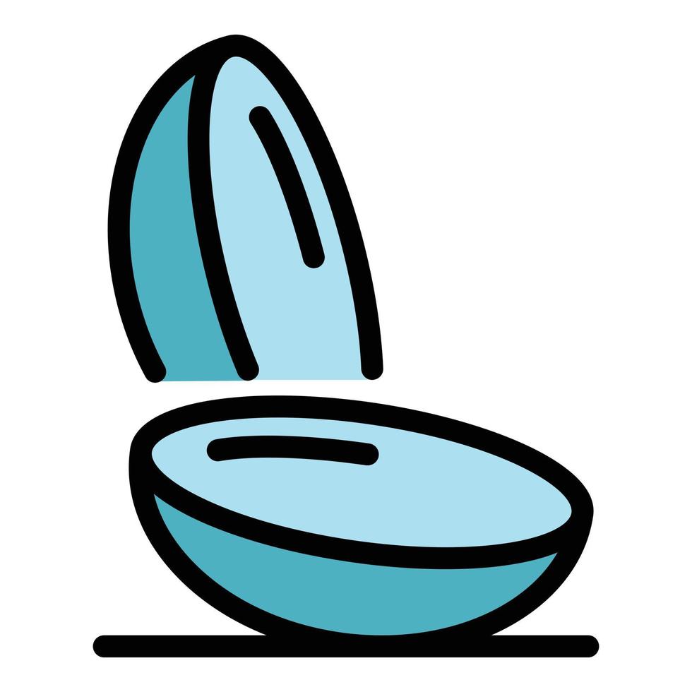 Eyes lens icon color outline vector