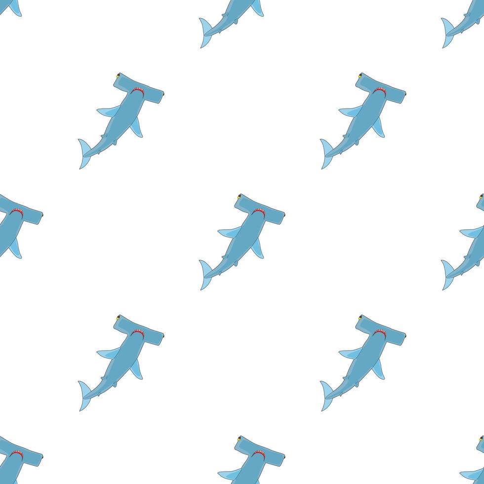 Hammerhead shark pattern seamless vector