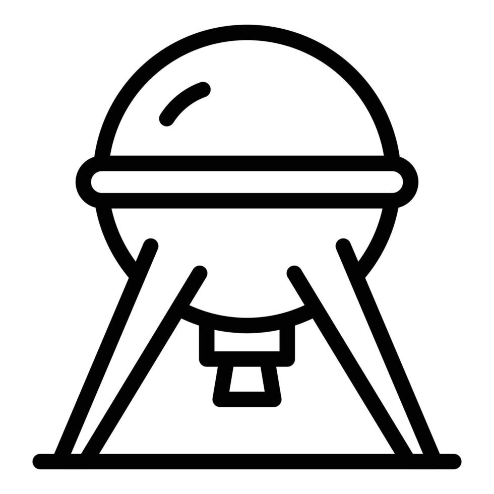 Sputnik icon, outline style vector