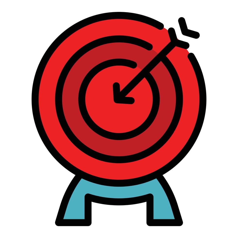 Experience target icon color outline vector