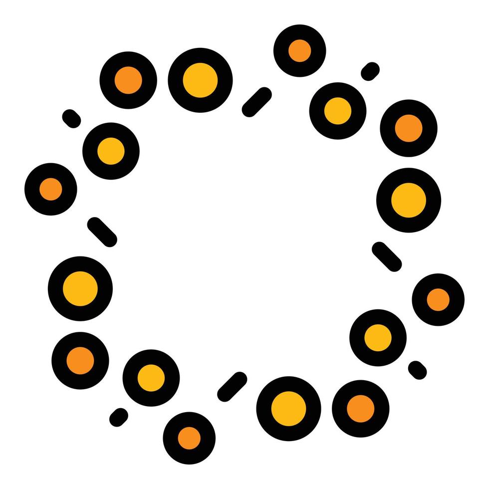 System asteroids icon color outline vector