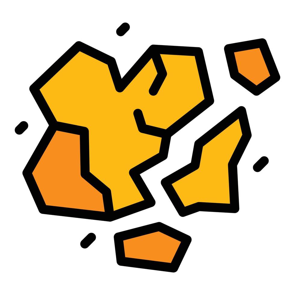 Power asteroid icon color outline vector