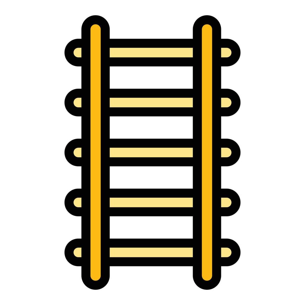 Stairway ladder icon color outline vector