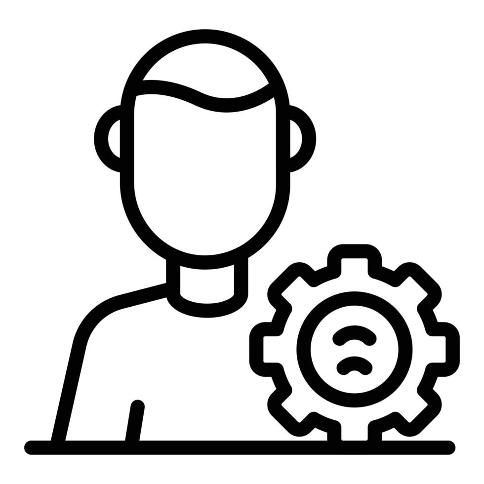 Modern radio engineer icon, outline style vector