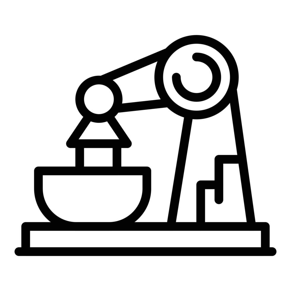 Nano robot icon, outline style vector
