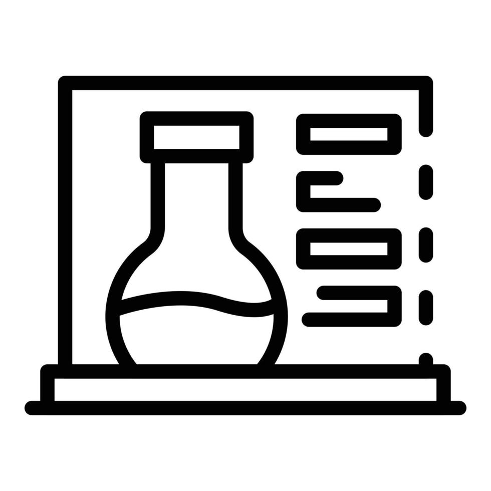 icono de laboratorio nano, estilo de esquema vector