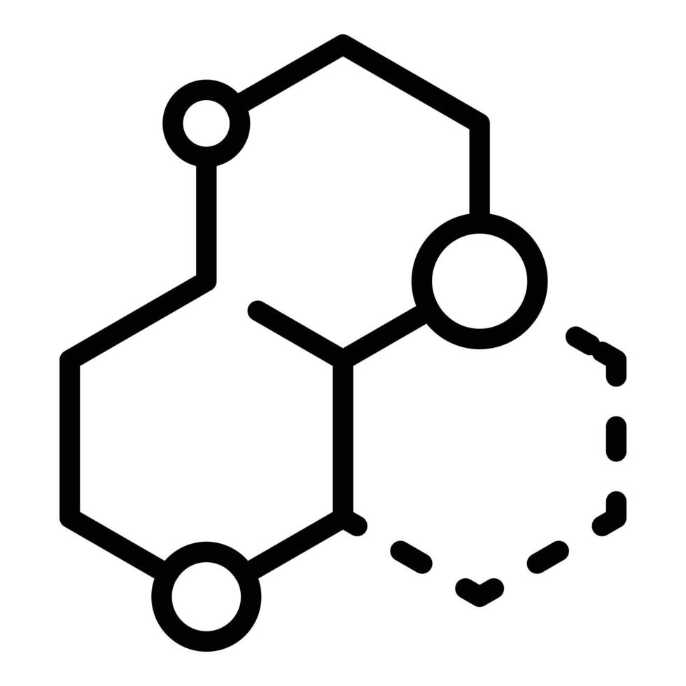 Medical cells icon, outline style vector