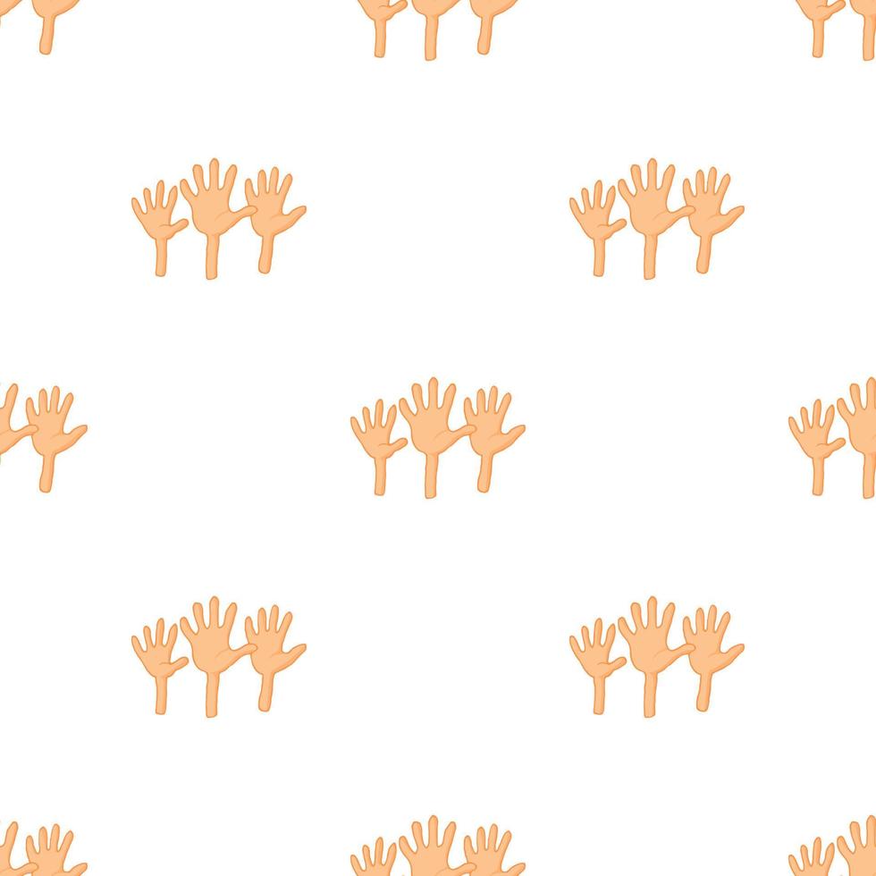 Open empty raising hands to ask for something pattern seamless vector