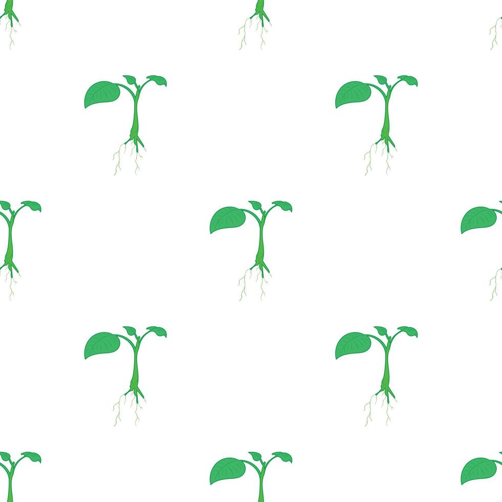 Green sprout pattern seamless vector