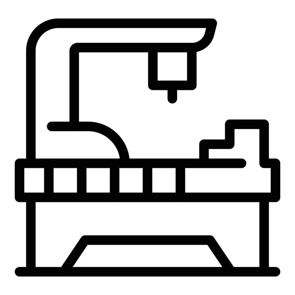 Electric lathe icon, outline style vector
