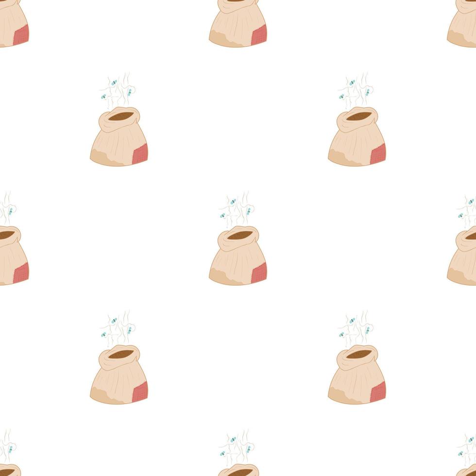 Bag of fertilizers pattern seamless vector