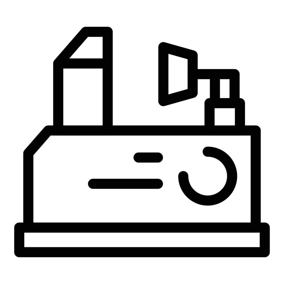 Engineer milling machine icon, outline style vector