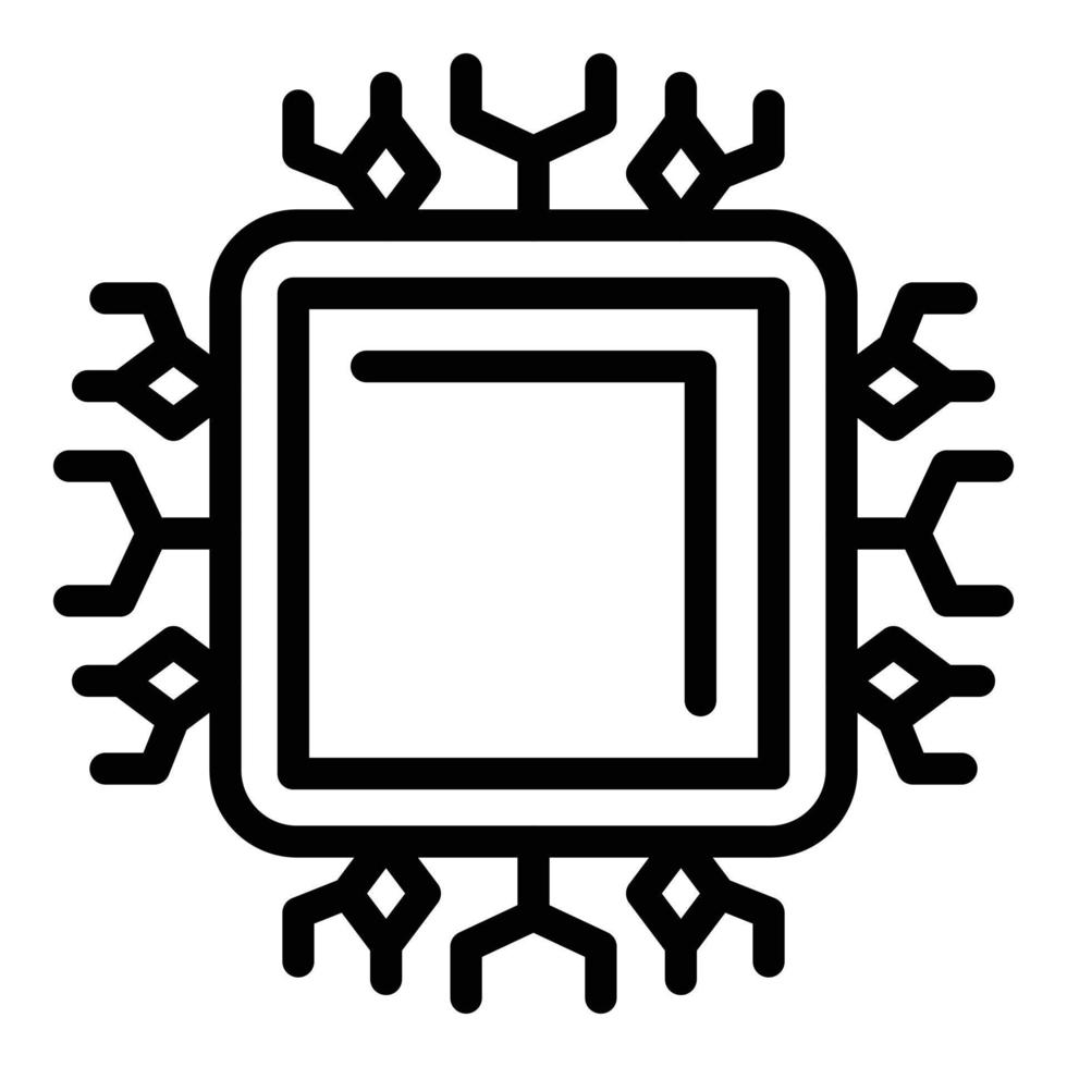 Nanotechnology icon, outline style vector