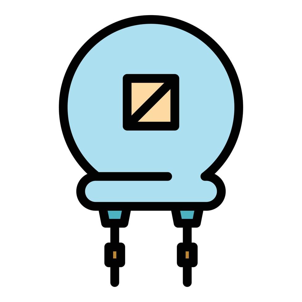 System resistor icon color outline vector