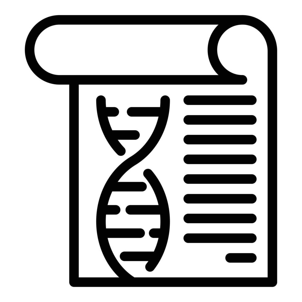 Dna report icon, outline style vector