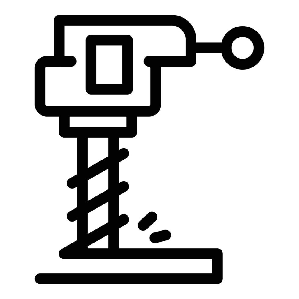 Building milling machinery icon, outline style vector