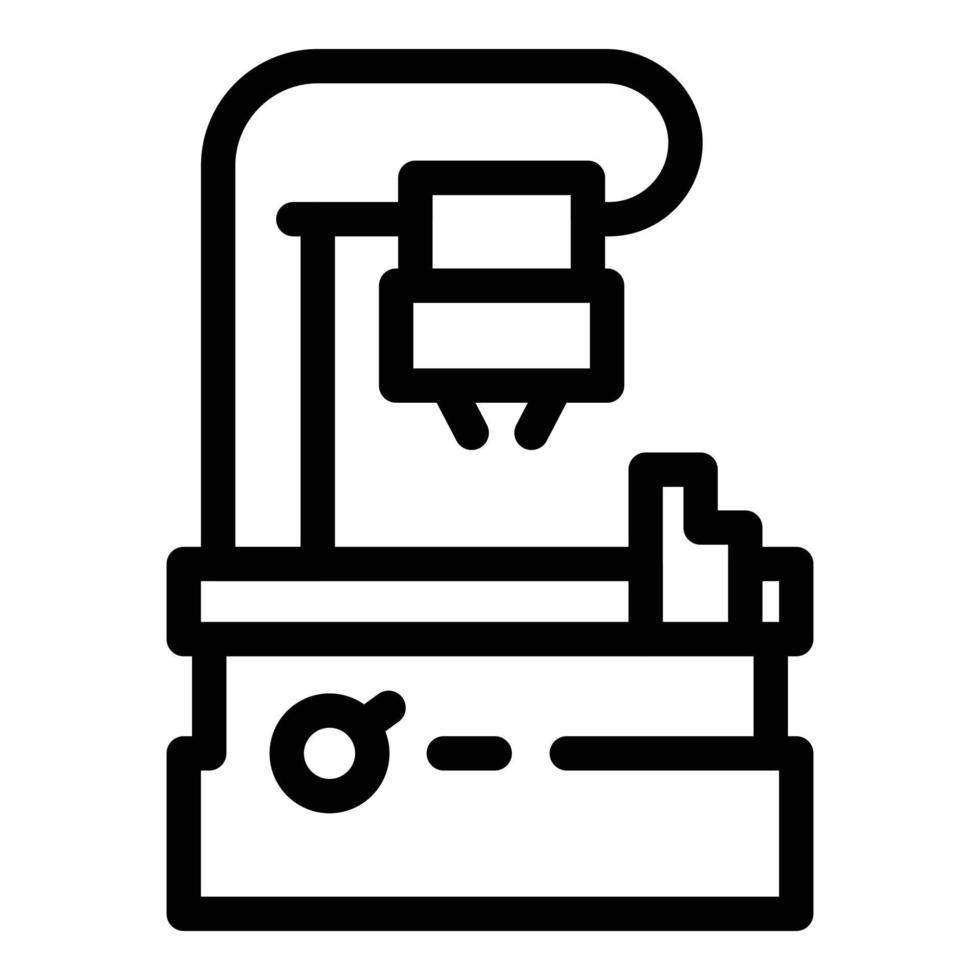 Laser milling machine icon, outline style vector