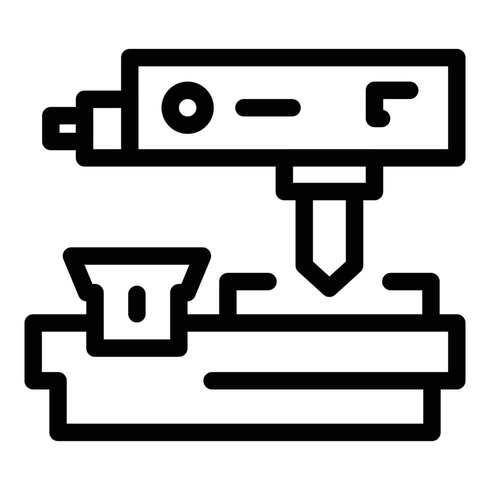 Business milling machine icon, outline style vector