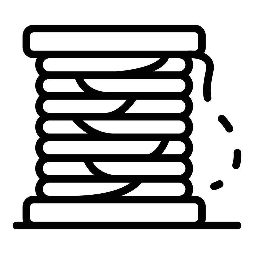 Wire coil icon, outline style vector